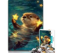 Otter Baby 2000 Piece Jigsaw Puzzle for Adults Teens,Challenging Game And Family Play with Fully Interlocking Randomly Shaped Pieces 70x100cm