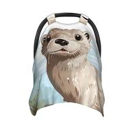 Otter Baby Car Seat Canopy Cover, Multi Use Breathable Nursing Breastfeeding Covers for Mom Soft Stroller Sun Shade Newborn Shower Gift