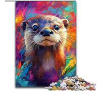 Otter Baby Puzzles 1000 Pieces for Adults, Help The Brain Exercise Addictive Toys to Cultivate Patience Perfect Decoration (size 26x38cm)