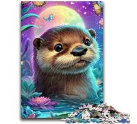 Otter Baby Puzzles 1000 Pieces for Teenagers,Challenging To Complete But Fun And Humorous Unique Home Decor And Gifts (38x26cm)