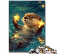 Otter Baby Puzzles 1000 Pieces for Teenagers,Stress Reliever Difficult Challenge Deal As Gifts for The Whole Family (50x75cm)