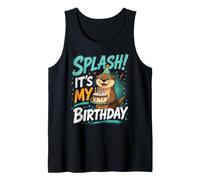 Otter Birthday Splash Its My Birthday Cute Funny Tank Top