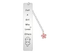Otter Bookmark Just A Who Loves Otters - Cute Bookmark for Book Lovers, Otter Gift for Her, Bookish Accessory