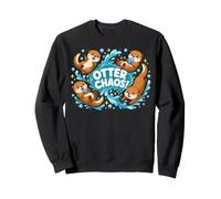 Otter Chaos Cute Funny Animal Lover Men Kids Graphic Sweatshirt