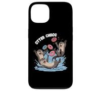 Otter Chaos Funny Bagel Fighting Sea Otters Pun Animal Lover Case for iPhone 13