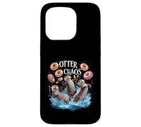 Otter Chaos Funny Bagel Fighting Sea Otters Pun Animal Lover Case for iPhone 15 Pro