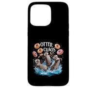 Otter Chaos Funny Bagel Fighting Sea Otters Pun Animal Lover Case for iPhone 15 Pro Max