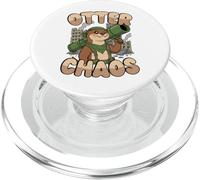 Otter Chaos Kawaii Animal Pun Funny Cute PopSockets PopGrip for MagSafe