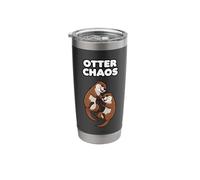 Otter Chaos Wildlife Animal Fun River Otter Stainless Steel Insulated Tumbler