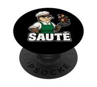 Otter Chef Saute Cooking Animal Graphic PopSockets Adhesive PopGrip