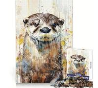 Otter Cute Animals Hard Jigsaw Puzzle for Adults 1000 Pieces Boost Memory Soothing Play Premium Cut Perfect Present (50x75cm)