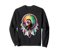 Otter Dreamcatcher Floral Spirit Animal Boho Style Art Sweatshirt