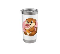 Otter Eating Ice Cream Graphic Boys Girls Otter Lover Stainless Steel Insulated Tumbler