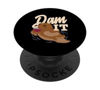 Otter Gang Cartoon Dam It Animal Lovers PopSockets Adhesive PopGrip
