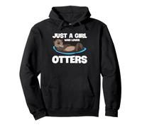 Otter Girl Animal Lover Cute River Otter Family Humor Pullover Hoodie