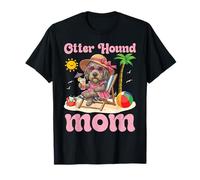 Otter Hound Mom Beach Summer Vacation Dog Mother Mommy Mama T-Shirt