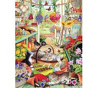 Otter House 1000 Piece Rectangular Jigsaw - Allotment Kittens