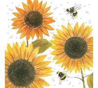 Otter House Blank Card for Men/Women - General Male/Female Card - Sunflowers with en Embossed Finish - Eco-Friendly and Recyclable