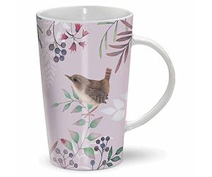 Otter House Gift Lilac Floral & Birds Mug