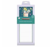 Otter House Magnetic Memo Notes Pad and Pencil - Floral Bouquet and Birds Design - Lovely Gift Idea - from