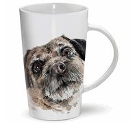 Otter House Puppy Dog Eyes, Border Terrier Latte Mug, Mugs, Dogs, Gift