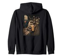 Otter Iced Coffee Japanese Street Vending Machine Zip Hoodie