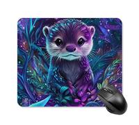 Otter In Forests Trendy Gaming Mouse Pad Rubber Base Non-Slip Square Desk Mat Home Office 25 * 30cm