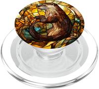 Otter In Nature Scene Artwork PopSockets PopGrip for MagSafe
