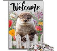 Otter in The Garden 2000 Piece Jigsaw Puzzle for Adults And Teenagers, Staycation Kill Time Enhance Love between Couples (70x100cm)