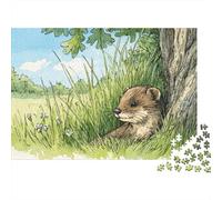 Otter in The Grass Jigsaw Puzzles Puzzles for Adults Kids. 1000 Piece Impossible Challenge Toy Educational Game Home Decoration for Adults& Kids Age 14 Years Up 38x26cm/1000pcs