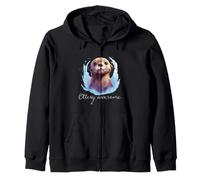 Otter Lover Otterly Awesome Cute River Animal Humor Art Zip Hoodie