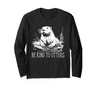 Otter Lover Wildlife Be Kind to Otter Cute River Animal Long Sleeve T-Shirt