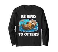 Otter Lover Wildlife Be Kind to Otter Cute River Animal Long Sleeve T-Shirt