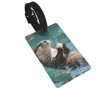 Otter Luggage Tags for Suitcases - Durable PVC ID Tags with Detachable Straps for Travel, Backpack, Golf Bag, Anti-Loss