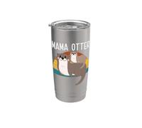 Otter Mama with Baby Otter. Stainless Steel Insulated Tumbler