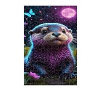 Otter Moon Puzzle 300 Pieces, Fun Challenging Puzzle Games, Difficult Jigsaw Puzzles for Adults 300 Pieces