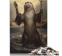 Otter Moses Jigsaw Puzzles 1000 Pieces Jigsaw Creative Rectangular Large Family Puzzle Game Artwork for Adults 1000pcs (38x26cm)