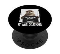 Otter Mugshot Guilty of Stealing Shellfish It Was Delicious PopSockets Adhesive PopGrip