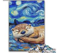 Otter Night Sky 2000 Piece Jigsaw Puzzles for Adults, for Age 14+ Game Wall Decoration Unique Gifts for Birthday And Christmas (70x100cm)
