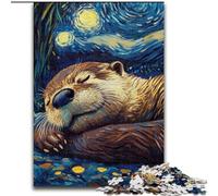 Otter Night Sky Jigsaw Puzzles for Adults 1000 Piece, Family Game Stress Reliever Difficult Challenge Gifts for Friends And Family (26x38cm)