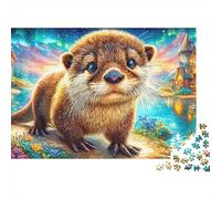 Otter on Path by Magical Waters 1000-Piece Jigsaw Puzzle Adorable Otter Classic & Challenging, Gift for All Ages 38x26cm/1000pcs
