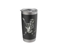 Otter Playing Guitar Rock & Roll Otters Rocker Music Stainless Steel Insulated Tumbler