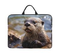 Otter Playing in The Water Laptop Case Sleeve 14" Laptop Bag Shockproof Computer Carrying Cover Protective Notebook Case