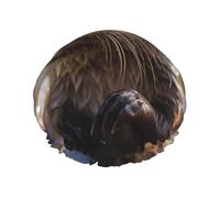 Otter Playing in The Water Shower Cap for Women Double Layers Thick Hair Caps Reusable Waterproof Bath Caps with Elastic Band Hair Hat Washable Shower Hat for Men Women Spa Salon