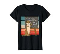 Otter Professor Teacher Teaching Maths Mathematics Value Graphic T-Shirt, Women, Black, L
