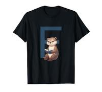 Otter Reading Book Letter F T-Shirt