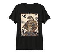 Otter Samurai Katana Warrior Japanese Ukiyo-e Art Premium T-Shirt