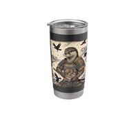 Otter Samurai Katana Warrior Japanese Ukiyo-e Art Stainless Steel Insulated Tumbler