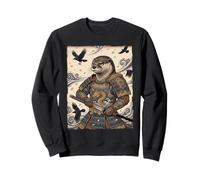 Otter Samurai Katana Warrior Japanese Ukiyo-e Art Sweatshirt