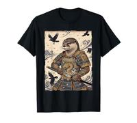 Otter Samurai Katana Warrior Japanese Ukiyo-e Art T-Shirt